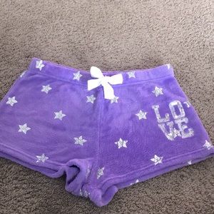 Purple Love shorts with stars